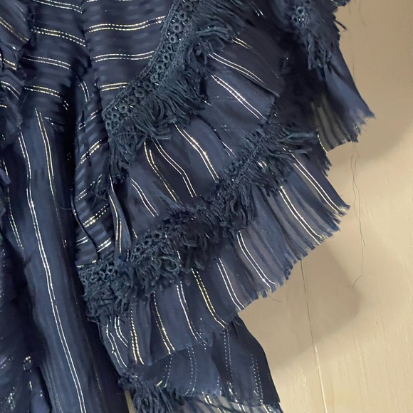 MISA Los Angeles NWT Ashlyn Top and Giulia Bottom Set in XS Beachy Boho Metallic - Picture 4 of 12